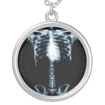 X-Ray Skeleton Ribs & Spine Pendants
