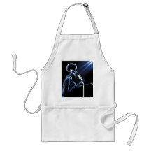 X-RAY SKELETON SINGING ON RETRO MIC - BLUE APRON