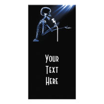 X-RAY SKELETON SINGING ON RETRO MIC - BLUE
