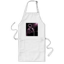 X-RAY SKELETON SINGING ON RETRO MIC - PINK APRONS