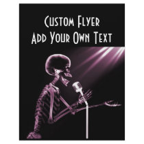 X-RAY SKELETON SINGING ON RETRO MIC - PINK