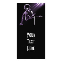 X-RAY SKELETON SINGING ON RETRO MIC - PURPLE