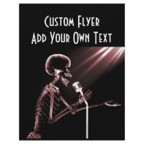 X-RAY SKELETON SINGING ON RETRO MIC - RED