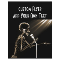 X-RAY SKELETON SINGING ON RETRO MIC - SEPIA