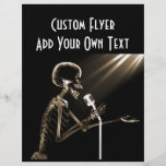 X-RAY SKELETON SINGING ON RETRO MIC - SEPIA CUSTOM FLYER