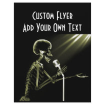 X-RAY SKELETON SINGING ON RETRO MIC - YELLOW