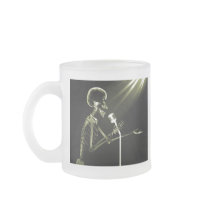X-RAY SKELETON SINGING ON RETRO MIC - YELLOW MUGS