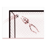X-RAY SKELETON SOCCER GOALIE - RED POST CARDS