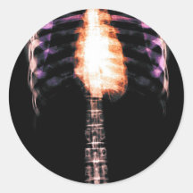 X-RAY SKELETON TORSO RIBS ORIGINAL STICKER
