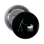 X-RAY SKELETON WOMAN & BABY CARRIAGE - BLUE PIN