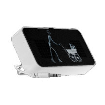 X-RAY SKELETON WOMAN & BABY CARRIAGE - BLUE MP3 SPEAKERS