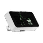 X-RAY SKELETON WOMAN & BABY CARRIAGE - GREEN SPEAKER SYSTEM