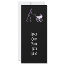 X-RAY SKELETON WOMAN & BABY CARRIAGE - PURPLE