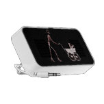 X-RAY SKELETON WOMAN & BABY CARRIAGE - RED TRAVELLING SPEAKER