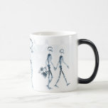 X-Ray Skeletons Afternoon Stroll Blue Mugs