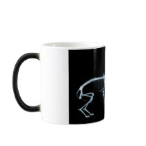 X-Ray Skeletons Blue Bad Dog Coffee / Beer Mugs