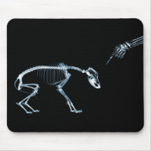 X-Ray Skeletons Blue Bad Dog Mousepad