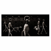 X-Ray Skeletons Midnight Stroll Black Sepia
