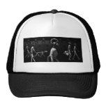 X-Ray Skeletons Midnight Stroll Black White Hats