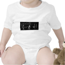 X-Ray Skeletons Midnight Stroll Black White T-shirt