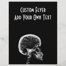 X-RAY SKULL BRAIN - BLACK & WHITE FULL COLOUR FLYER