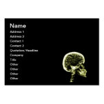 X-RAY SKULL BRAIN - BLACK & YELLOW BUSINESS CARD TEMPLATE