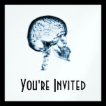 X-RAY SKULL BRAIN - BLUE invitations