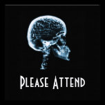 X-RAY SKULL BRAIN - BLUE invitations
