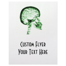 X-RAY SKULL BRAIN - GREEN