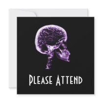 X-RAY SKULL BRAIN - PURPLE