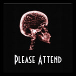 X-RAY SKULL BRAIN - RED invitations