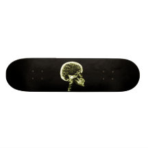 X-RAY SKULL BRAIN - YELLOW SKATE BOARDS