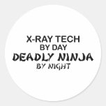 X-Ray Tech Deadly Ninja Round Stickers