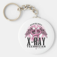 X-Ray Tech Pink Caduceus Key Chain