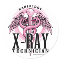 X-Ray Tech Pink Caduceus stickers