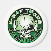 X-Ray Techs: Bad To The Bone Fridge Magnets