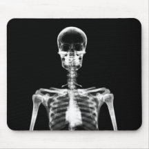 X-Ray Vision B&W Single Skeleton Mousepad