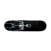 X-Ray Vision Blue Single Skeleton Board Skateboard Deck