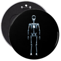 X-Ray Vision Blue Single Skeleton Pins