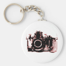 X-RAY VISION CAMERA BLACK RED KEYCHAIN