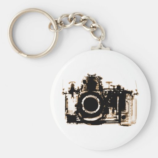 X-RAY VISION CAMERA BLACK SEPIA KEY CHAIN