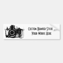 X-RAY VISION CAMERA BLACK & WHITE BUMPER STICKERS