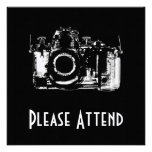 X-RAY VISION CAMERA - BLACK & WHITE PERSONALIZED INVITE