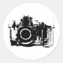X-RAY VISION CAMERA BLACK & WHITE STICKERS
