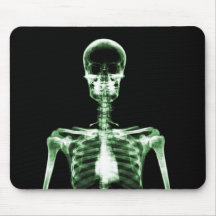 X-Ray Vision Green Single Skeleton Mousepad