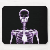 X-Ray Vision Purple Single Skeleton Mouse Pad