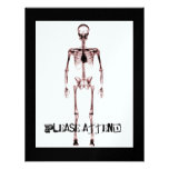 X-Ray Vision Single Skeleton White Red Custom Invites
