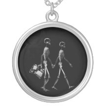 X-RAY VISION SKELETON COUPLE TRAVELING B&W JEWELRY