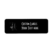 X-RAY VISION SKELETON COUPLE TRAVELING B&W CUSTOM RETURN ADDRESS LABELS