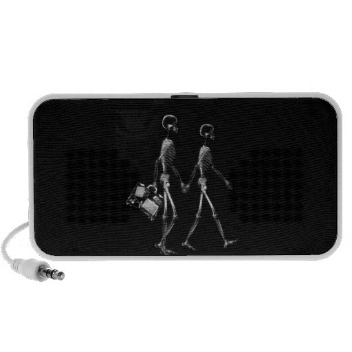 X-RAY VISION SKELETON COUPLE TRAVELING B&W MINI SPEAKER